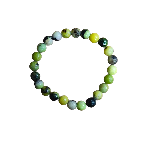 Bracelet en chrysoprase citron 8mm 1 | Dans les yeux de Gaïa