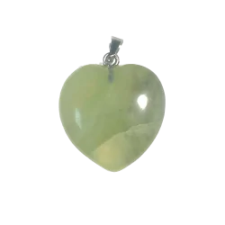 Pendentif coeur en Jade | Dans les Yeux de Gaïa