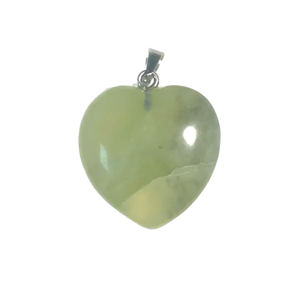 Pendentif coeur en Jade | Dans les Yeux de Gaïa