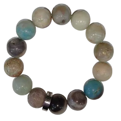 Bracelet en Amazonite 12mm 1 | Dans les yeux de Gaïa