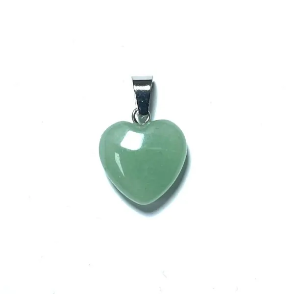 Petit pendentif coeur en Aventurine verte | minéraux - Lithothérapie