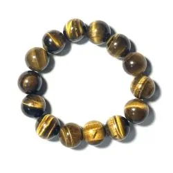 Bracelet en Oeil de Tigre 14mm | Dans les Yeux de Gaïa