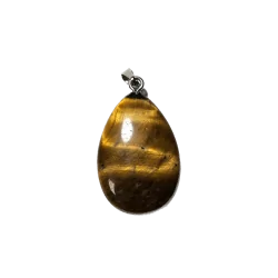Pendentif larme en Oeil de Tigre - 1 | Pendentifs en Minéraux | Dans les yeux de Gaïa