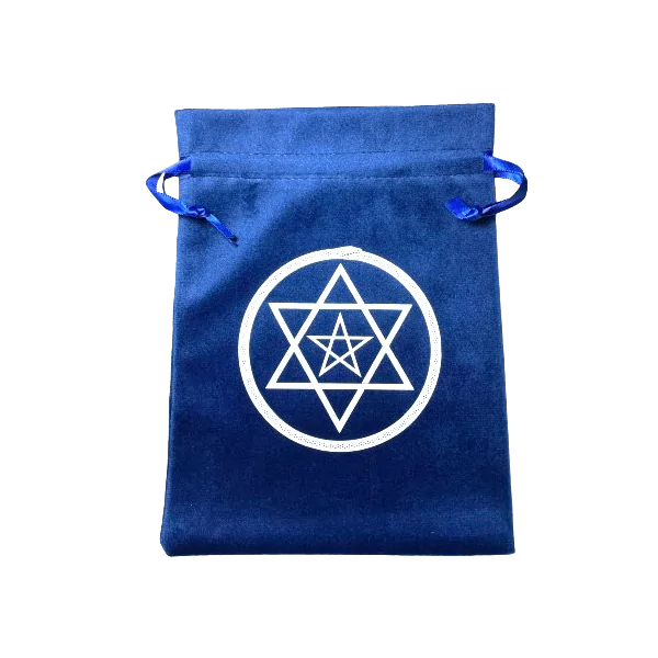 Pochette Ouroboros en velours bleu 1 | Dans les Yeux de Gaïa