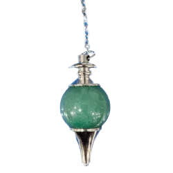 Pendule boule en aventurine verte - 1| Pendules de Radiesthésie | Dans les yeux de Gaïa