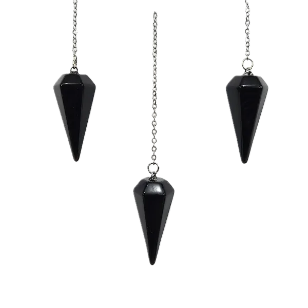 Pendule en pointe en obsidienne noire | Dans les Yeux de Gaïa 1