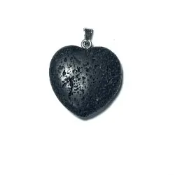 Pendentif coeur en Pierre de Lave | Dans les Yeux de Gaïa