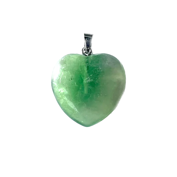 Pendentif coeur en Fluorite | Dans les Yeux de Gaïa