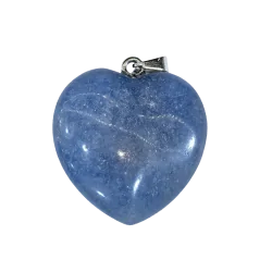 Pendentif Coeur en Aventurine Bleue - 1 | Pendentifs en Minéraux | Dans les yeux de Gaïa