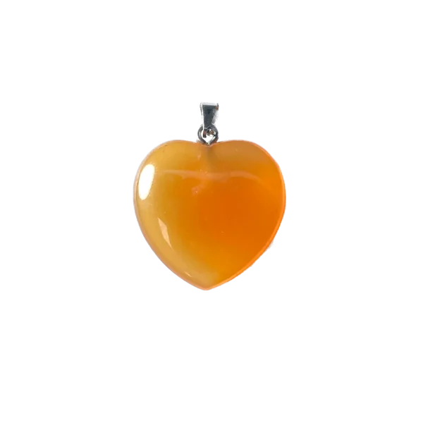Pendentif coeur en Cornaline 3 | Dans les Yeux de Gaïa