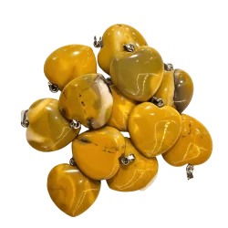 Pendentif Coeur en Mokaïte
