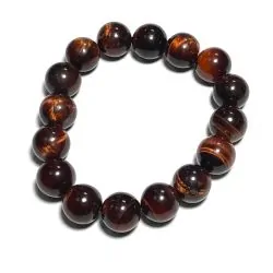 Bracelet en Oeil de Taureau 12mm – | Dans Les Yeux de Gaïa