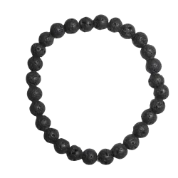 Bracelet en pierre de lave 6mm -Ancrage - Bracelets en Pierres | Dans les yeux de Gaïa