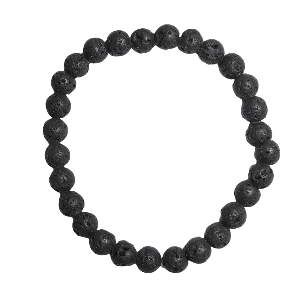 Bracelet en pierre de lave 6mm -Ancrage - Bracelets en Pierres | Dans les yeux de Gaïa