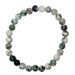 Bracelet en agate arbre 6mm | stabilité | Dans les yeux de Gaïa