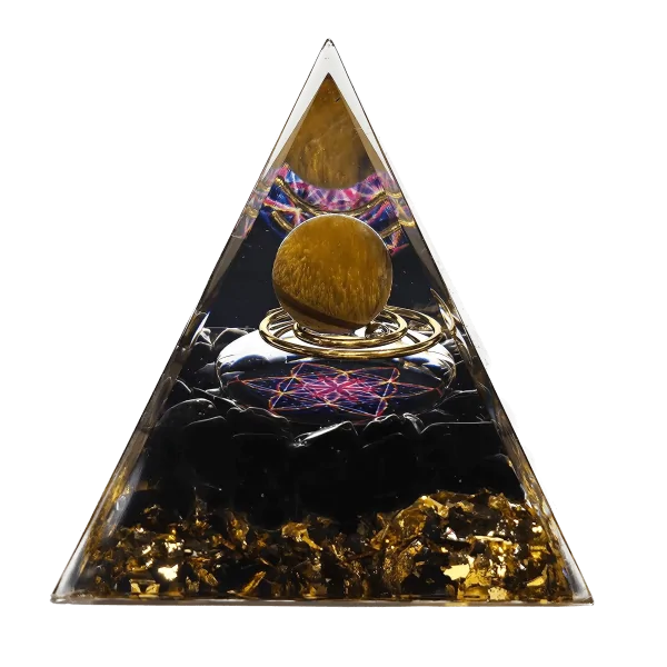 Orgonite Oeil de Tigre et Fleur de vie énergie| Orgonites et condensateurs | Dans les yeux de Gaïa