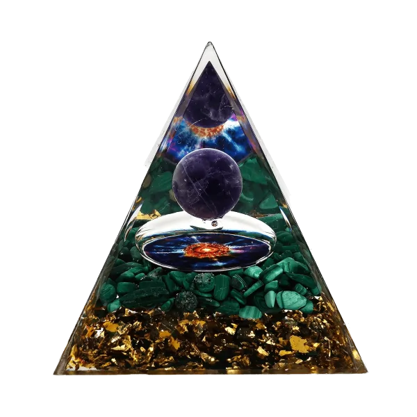 Orgonite Malachite et Améthyste | Ondes Orgonites et condensateurs | Dans les yeux de Gaïa