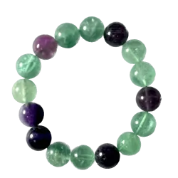 Bracelet 12 mm en Fluorite | Dans les Yeux de Gaïa