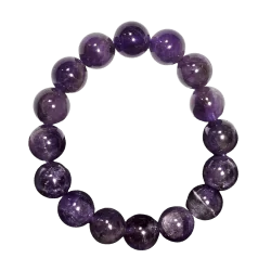 Bracelet en Améthyste, perles de 12mm de diamètre