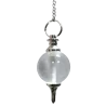 Pendule Boule Cristal de Roche et sept chakras - Radiesthésie - Lithothérapie |Dans les Yeux de Gaïa