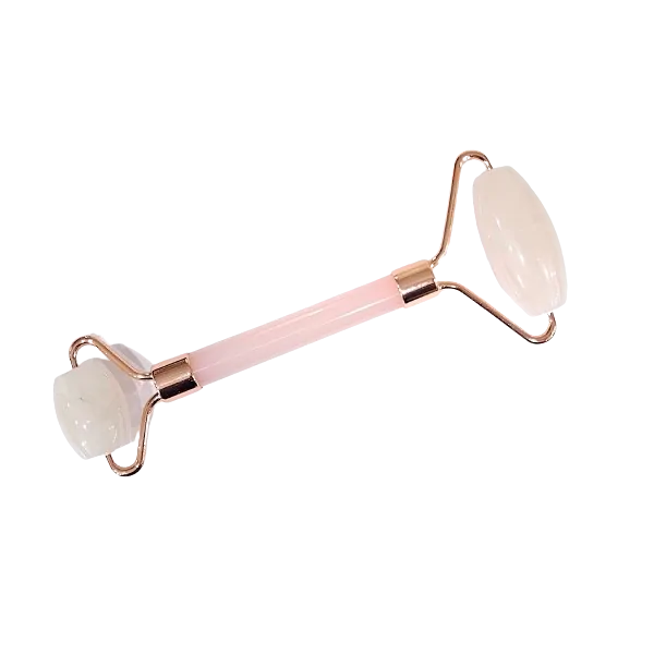 Rouleau de Massage Visage en Quartz Rose - Articles Bien-Être | Dans les yeux de Gaïa