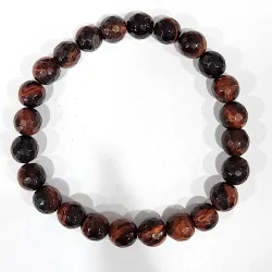 Bracelet en Oeil de Taureau facetté - lithothérapie | Dans les yeux de Gaïa