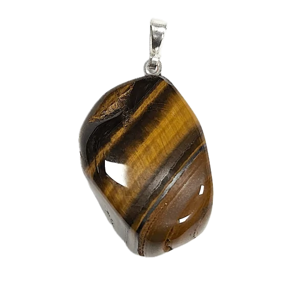 Pendentif en Oeil de Tigre - protection | Dans les Yeux de Gaïa