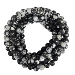 Bracelet Obsidienne neige 6mm