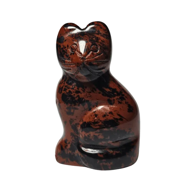 Chat en Obsidienne Acajou - Guide Spirituel | Dans les yeux de Gaïa
