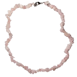 Collier Chips en Quartz Rose - Colliers en Minéraux | Dans les yeux de Gaïa