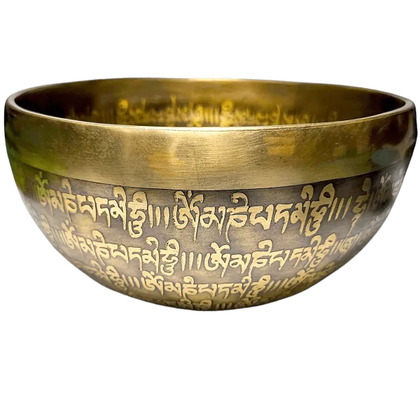 Bol Tibétain en 7 métaux Gravé Moyen modèle - Sonothérapie | Dans les Yeux de Gaïa